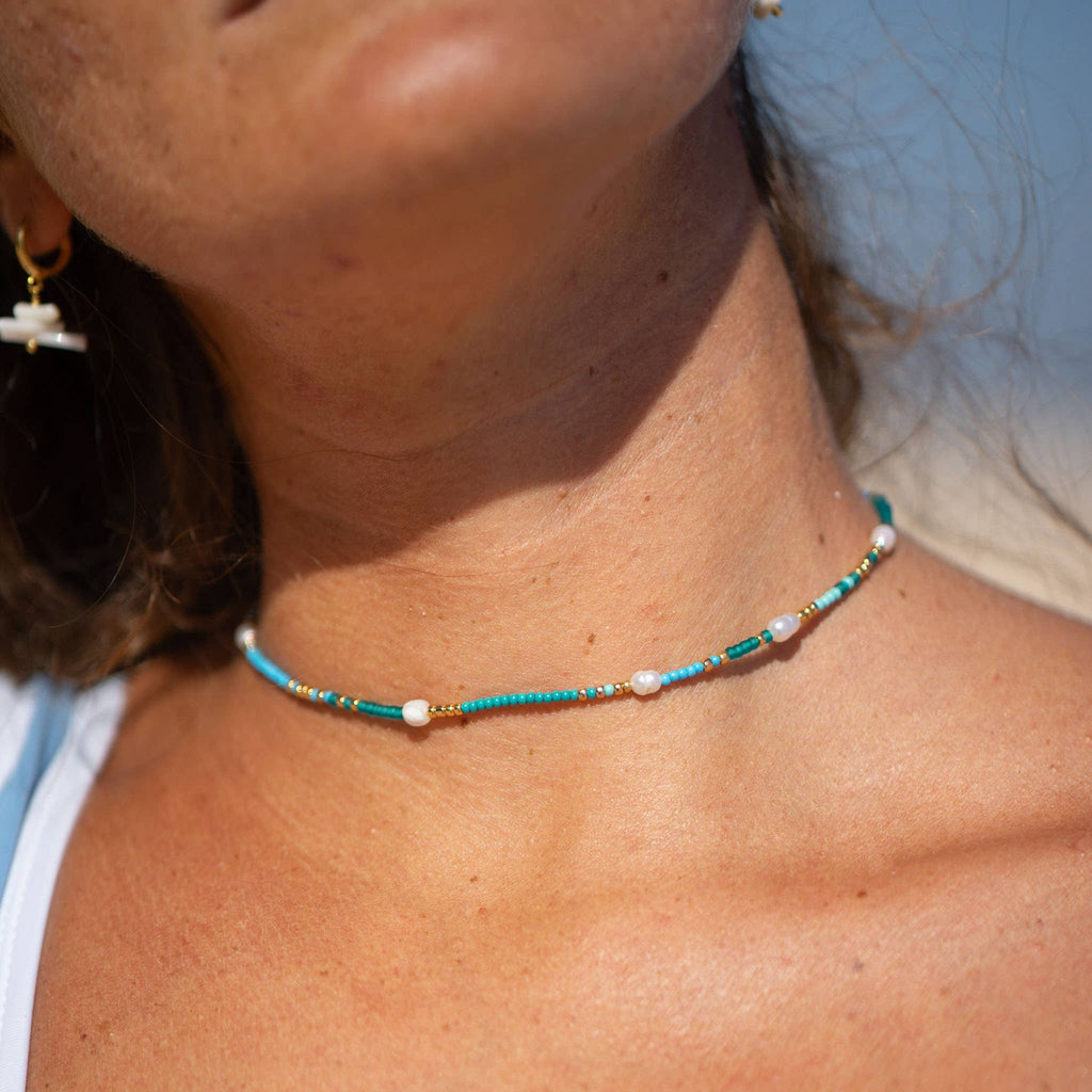 Ombak Pearl Beaded Surf Necklace