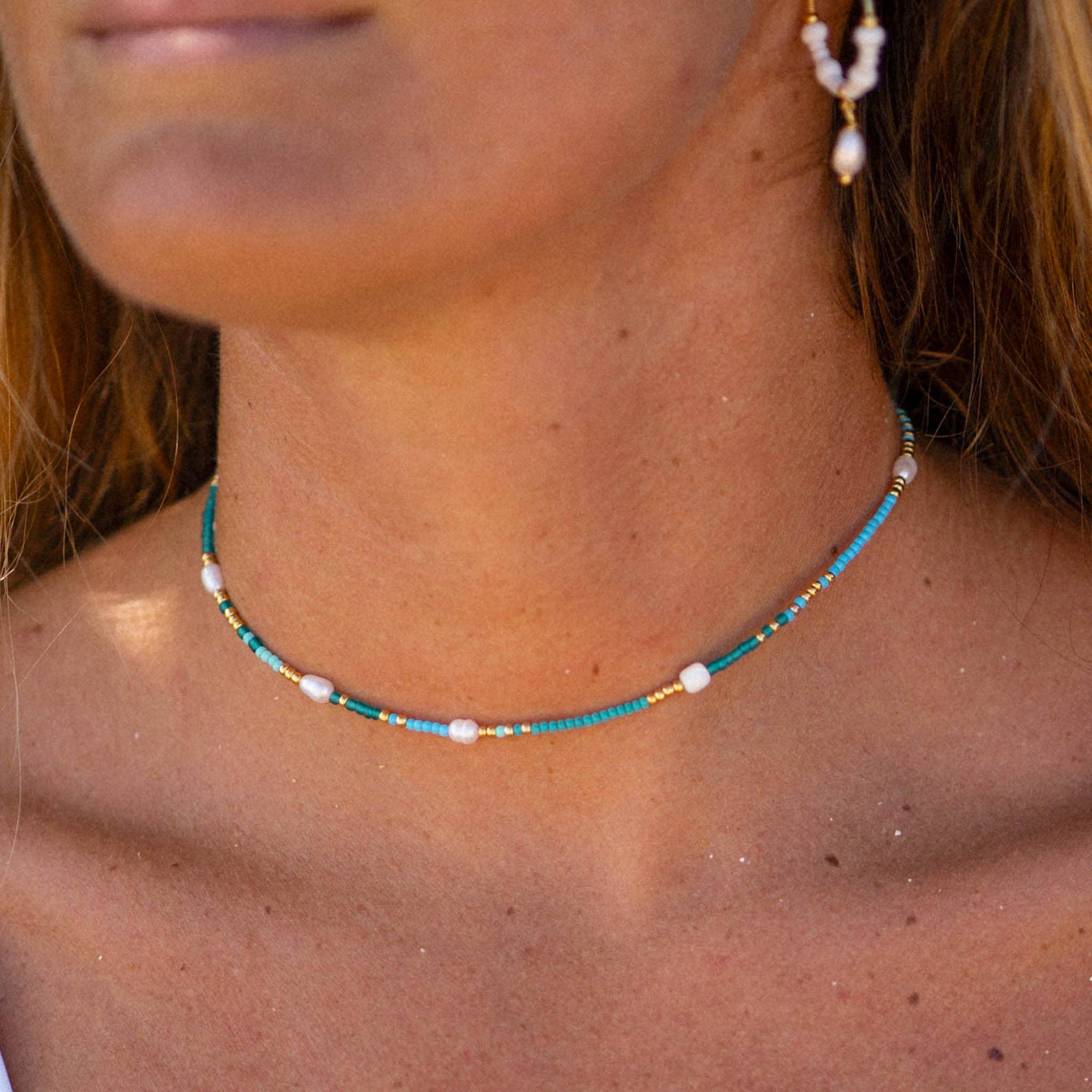 Ombak Pearl Beaded Surf Necklace