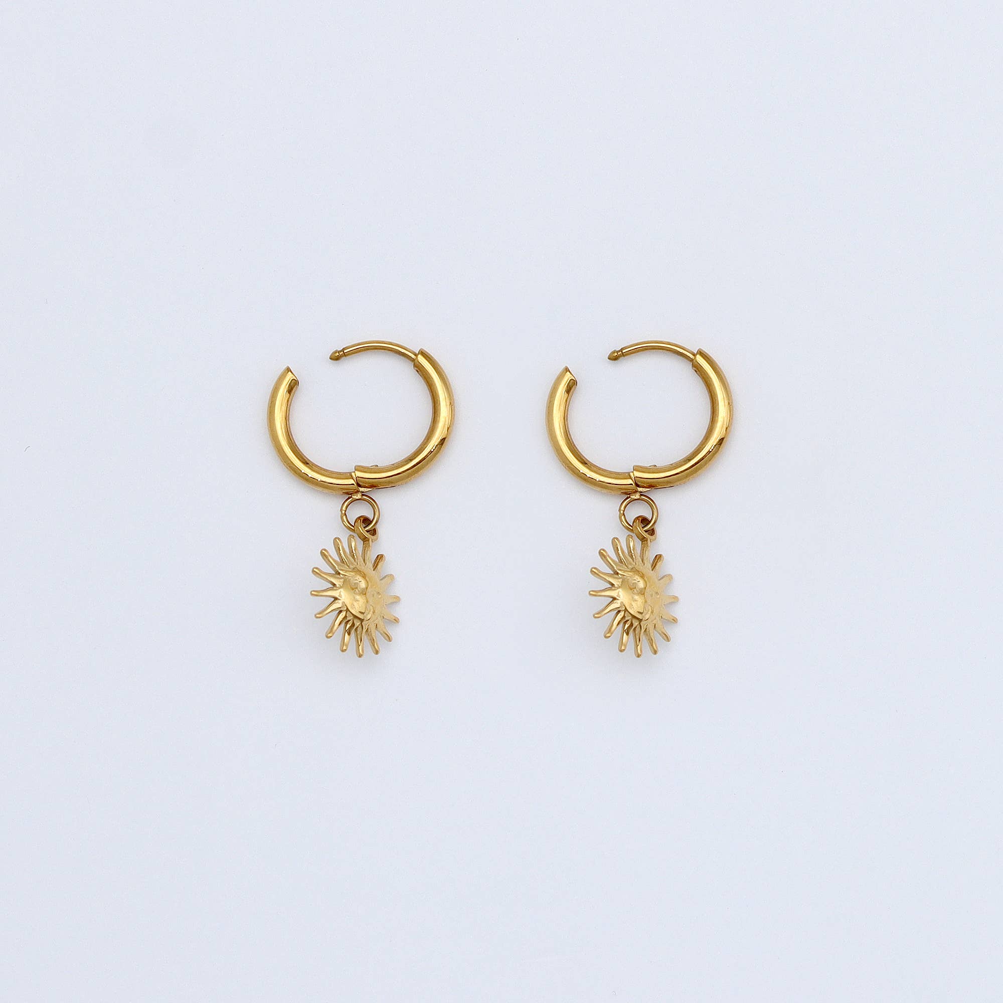 Sun Hoop Earrings | Stainless Steel