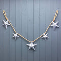 Greywash Metal Star Garland