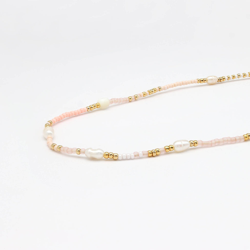 Cinta Pearl Beaded Surf Necklace