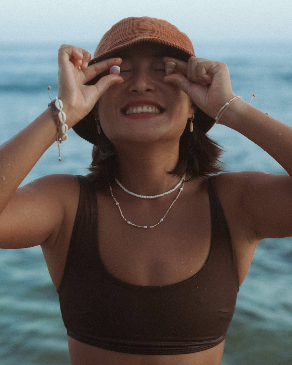 Cinta Pearl Beaded Surf Necklace