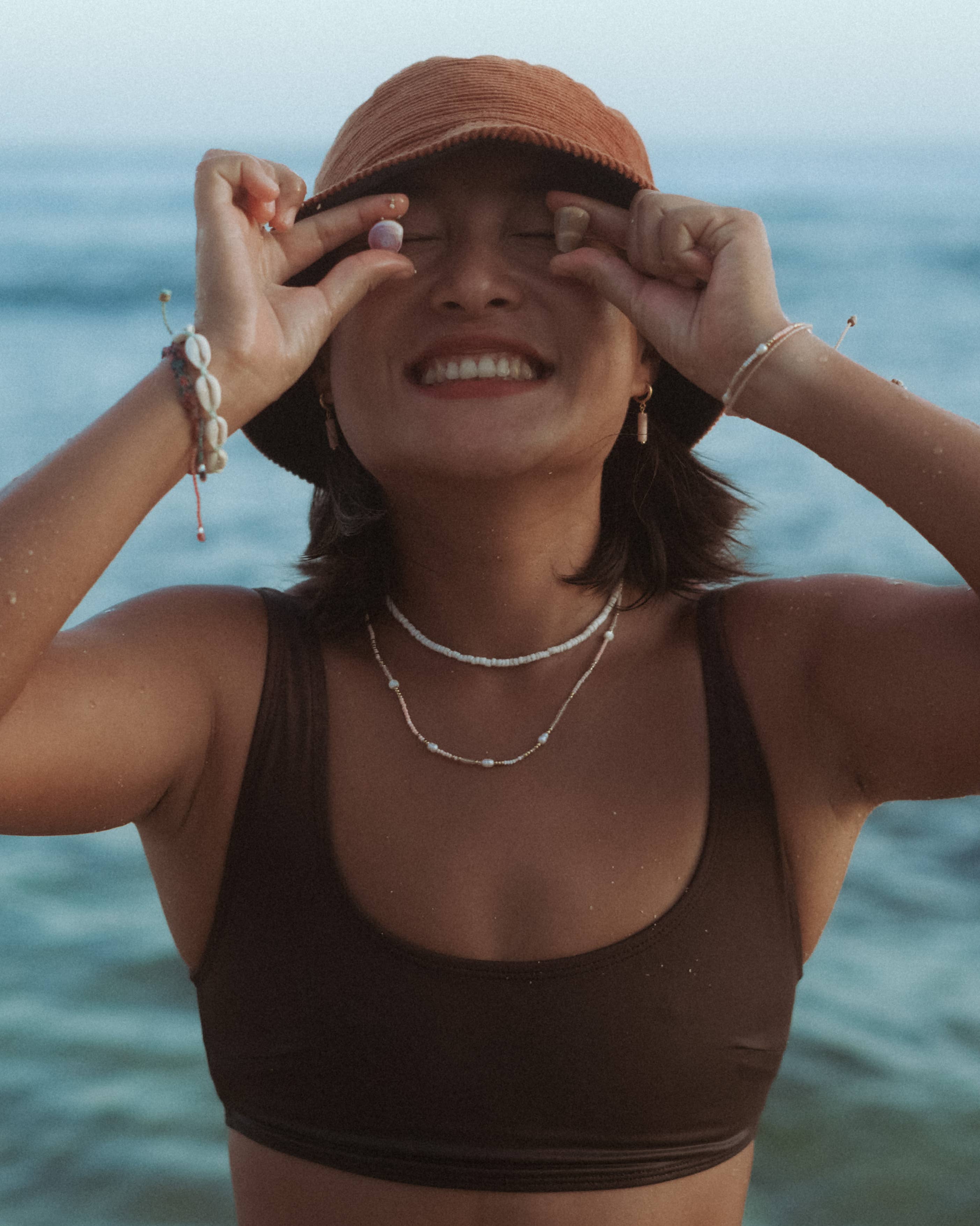 Cinta Pearl Beaded Surf Necklace