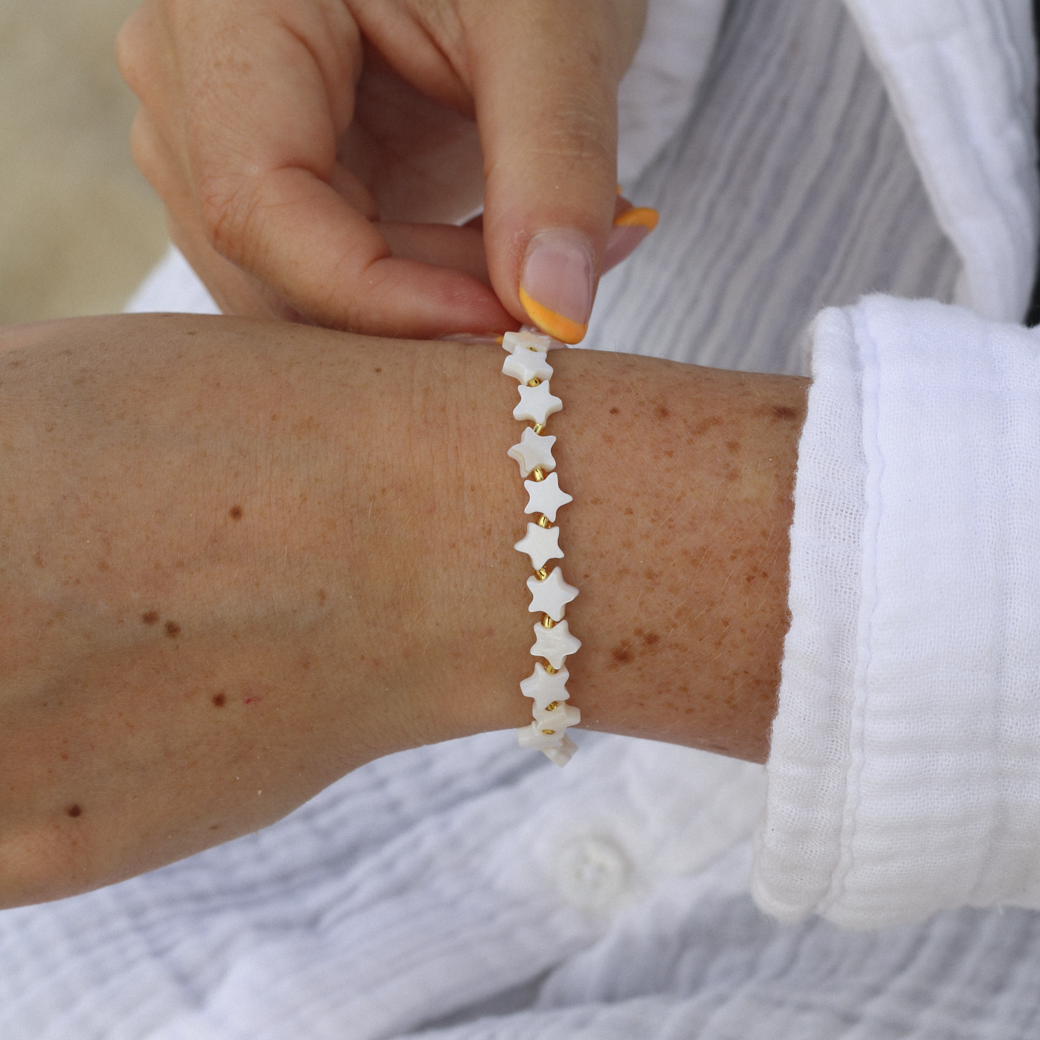 Cahaya Adjustable Beaded Bracelet Heart/Star
