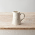 Medium Ceramic White Jug With Star, 12cm