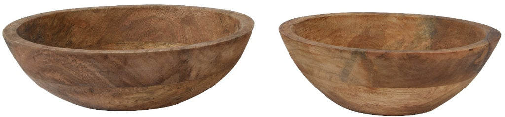 Set of Two Mango Wooden Bowls