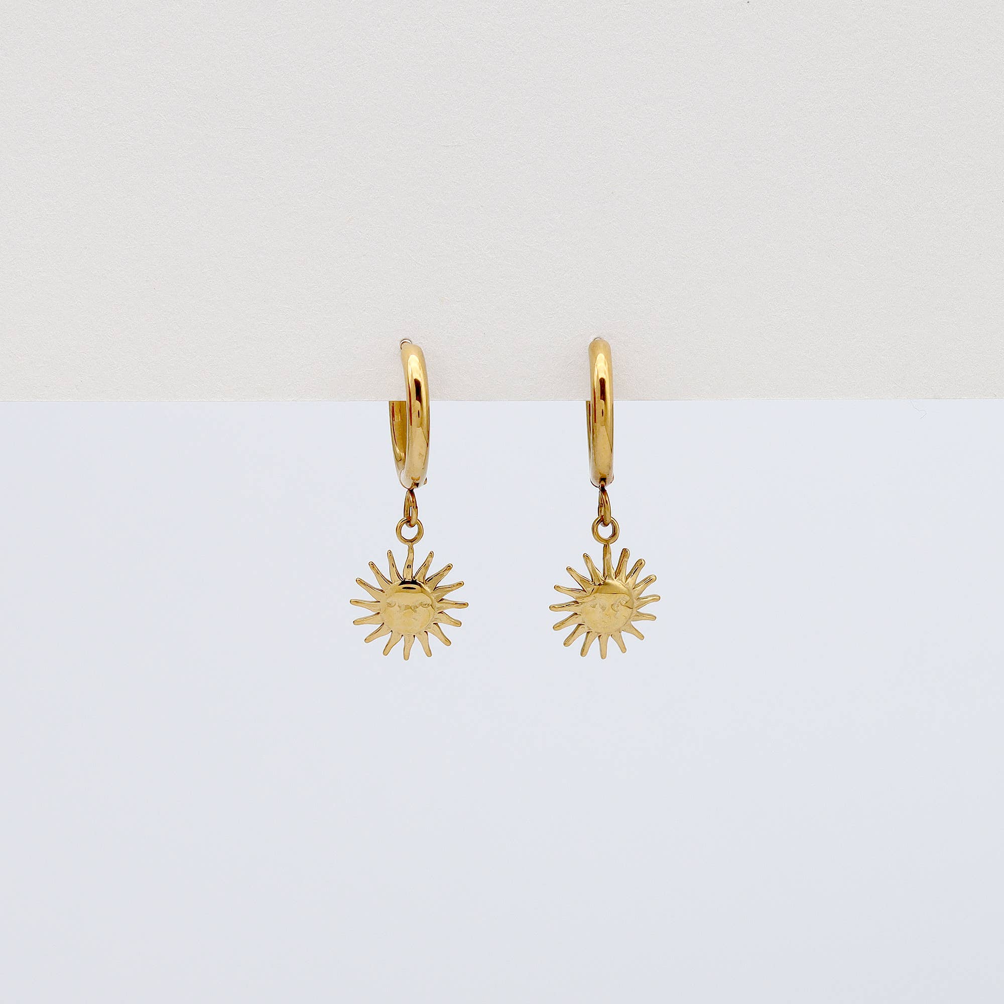Sun Hoop Earrings | Stainless Steel