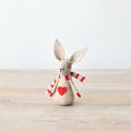 Fabric Rabbit Red Scarf 8cm