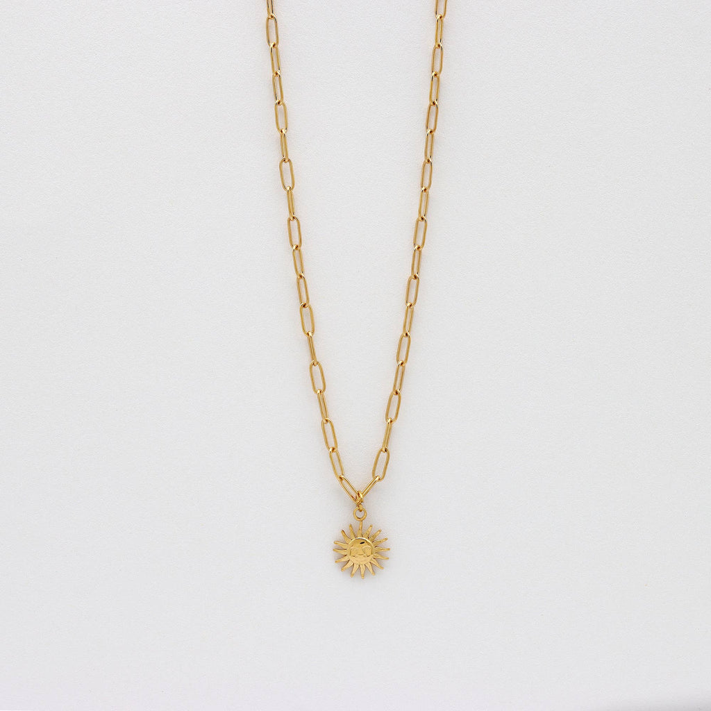 Sun Charm Necklace | Stainless Steel