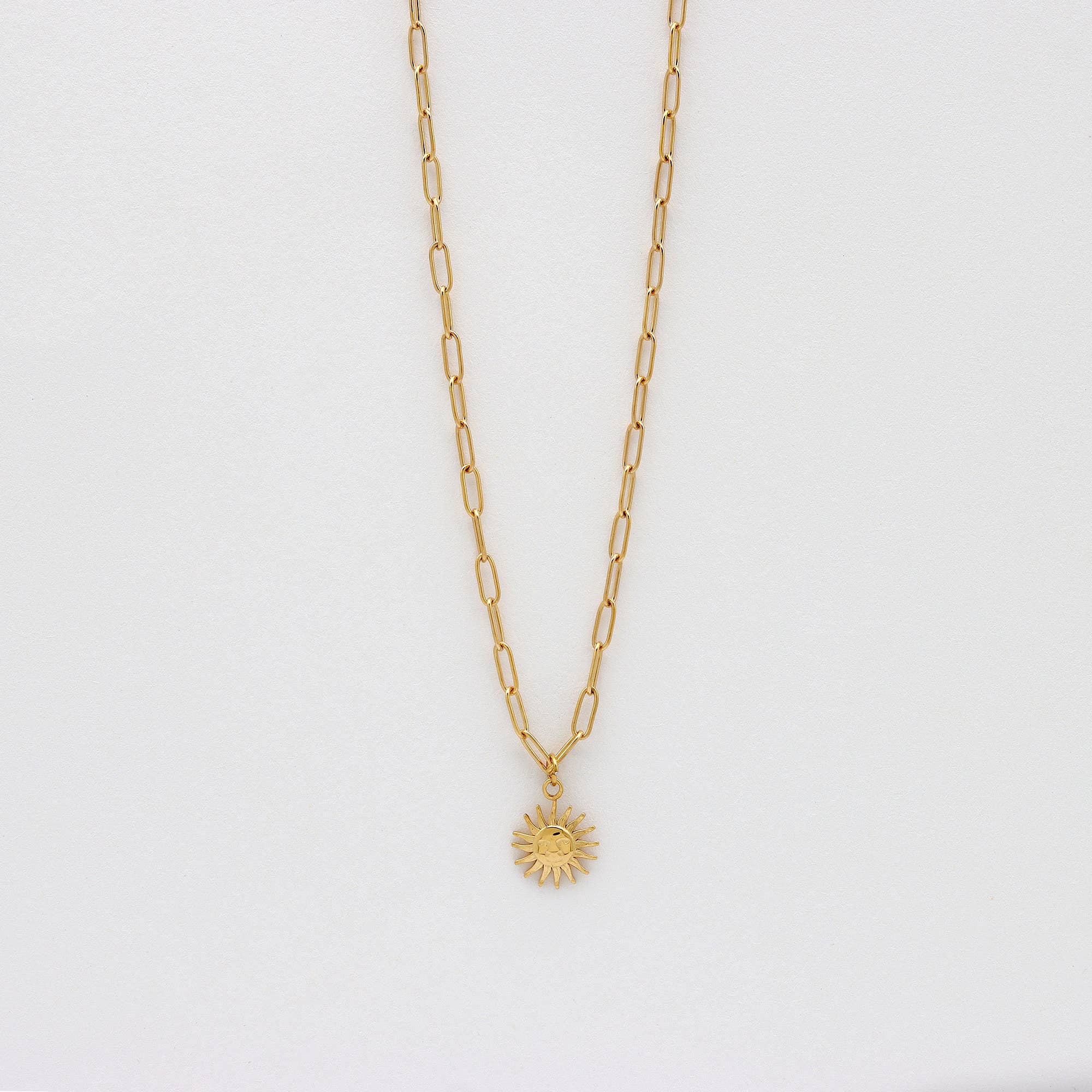 Sun Charm Necklace | Stainless Steel