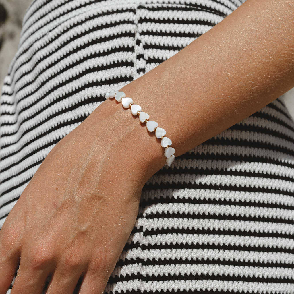 Cahaya Adjustable Beaded Bracelet Heart/Star