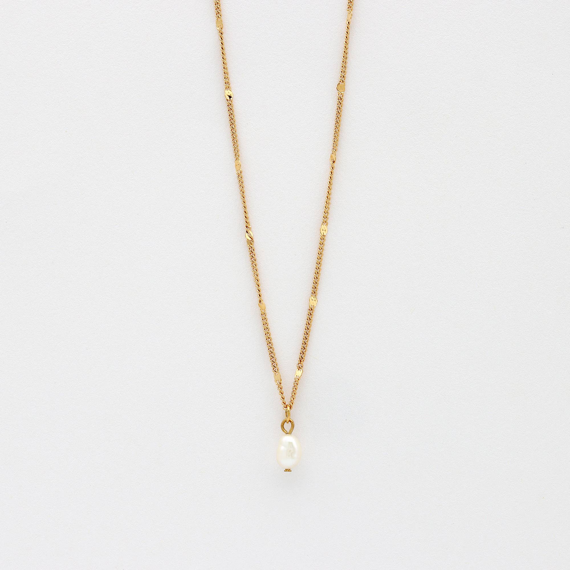 Pearl Drop Necklace | Stainless Steel