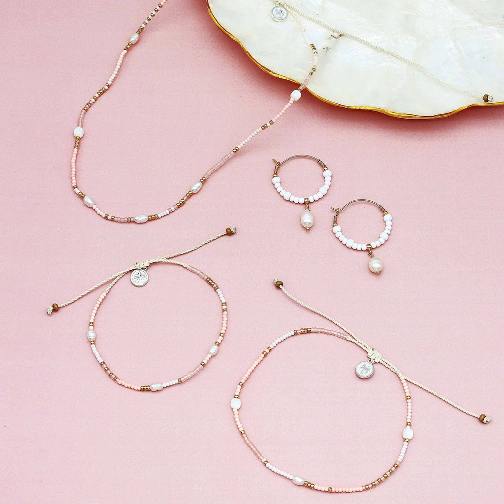 Cinta Pearl Beaded Surf Necklace