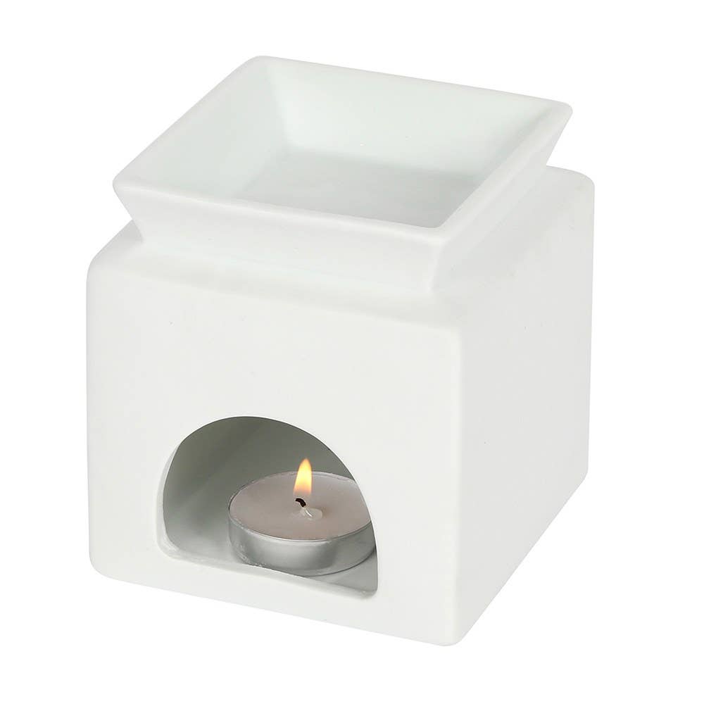White Home Cut Out Oil Burner and Wax Warmer