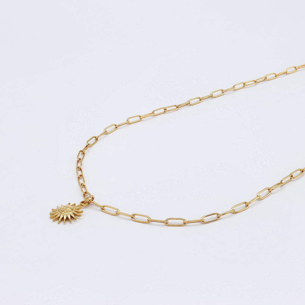Sun Charm Necklace | Stainless Steel