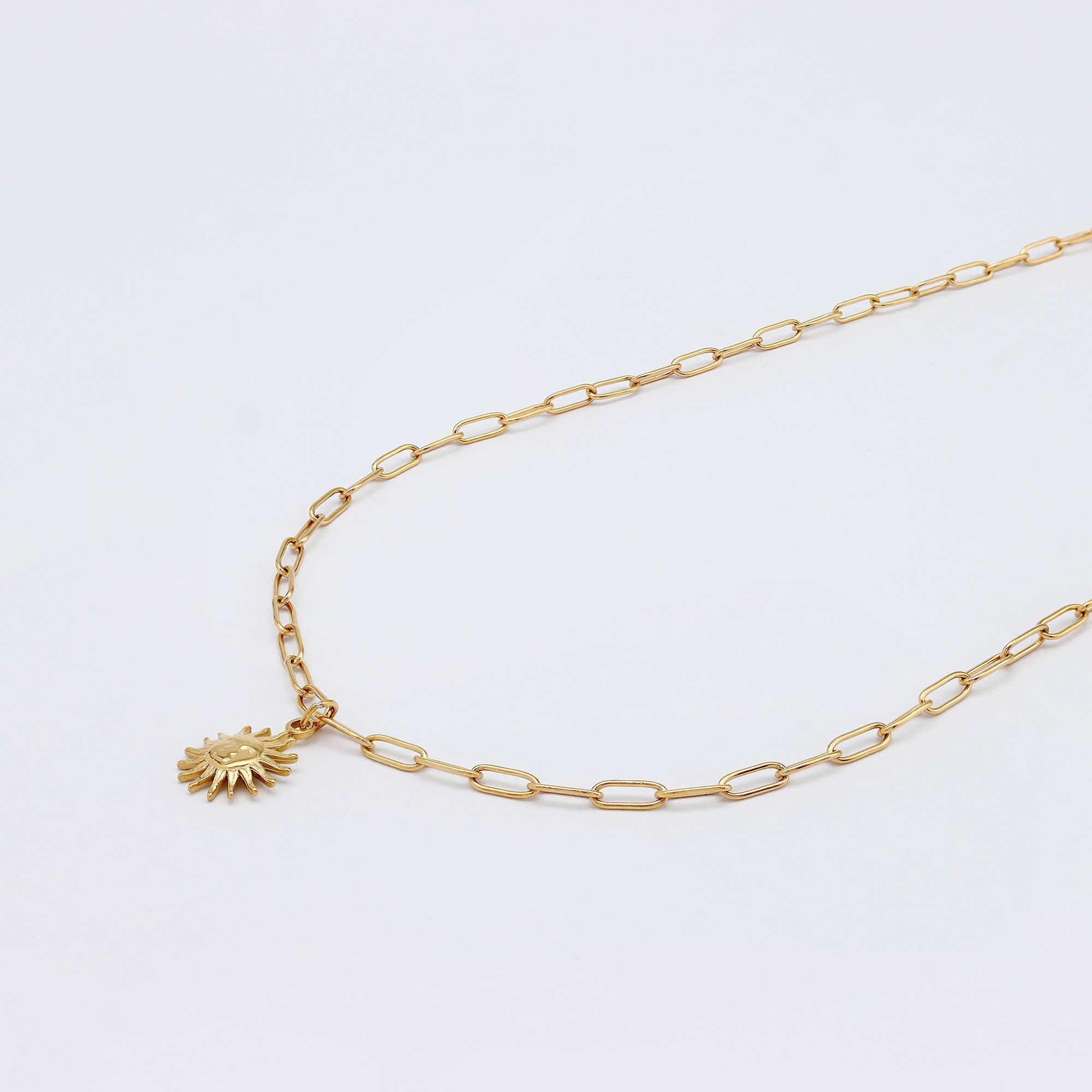 Sun Charm Necklace | Stainless Steel