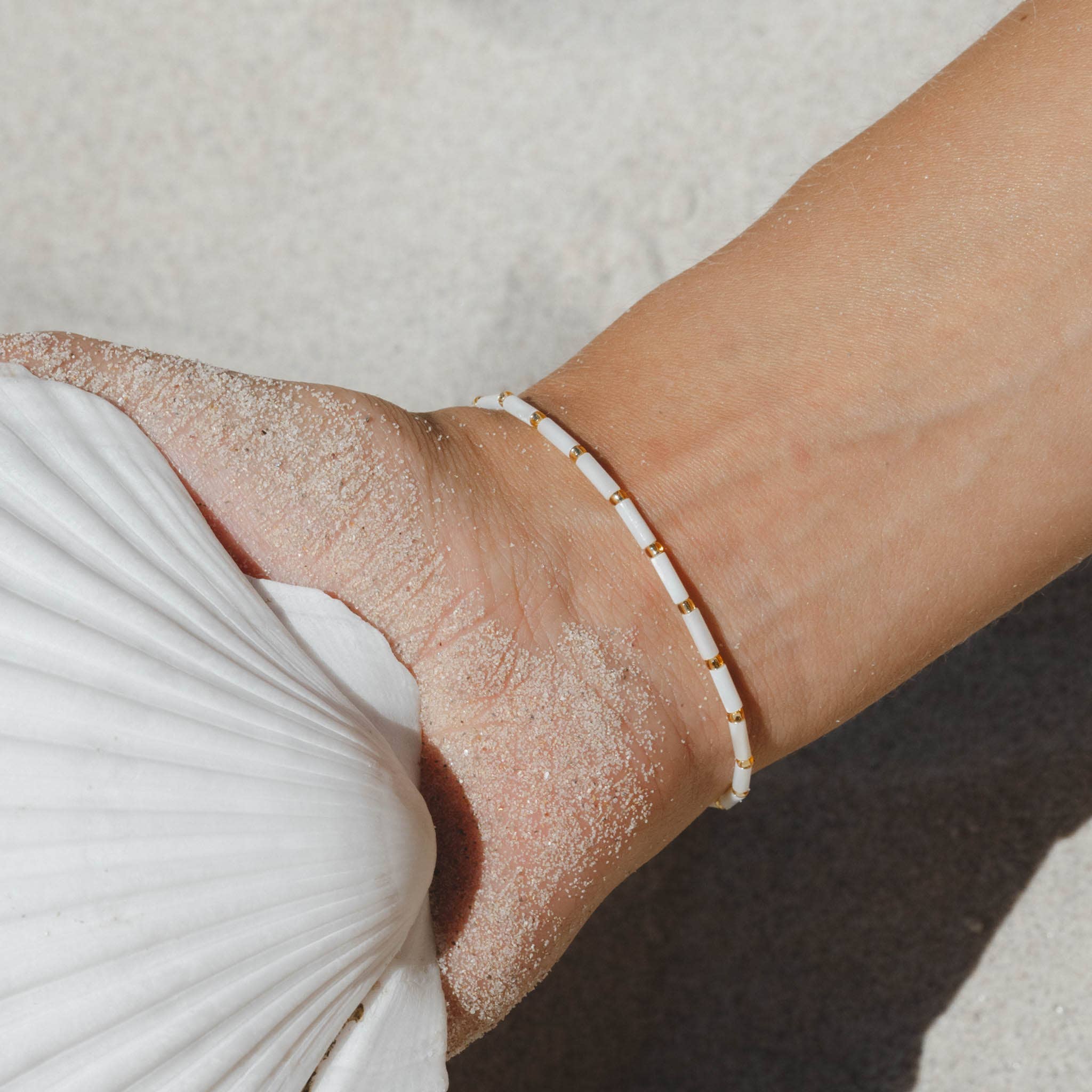 Cahaya Adjustable Beaded Bracelet Heart/Star