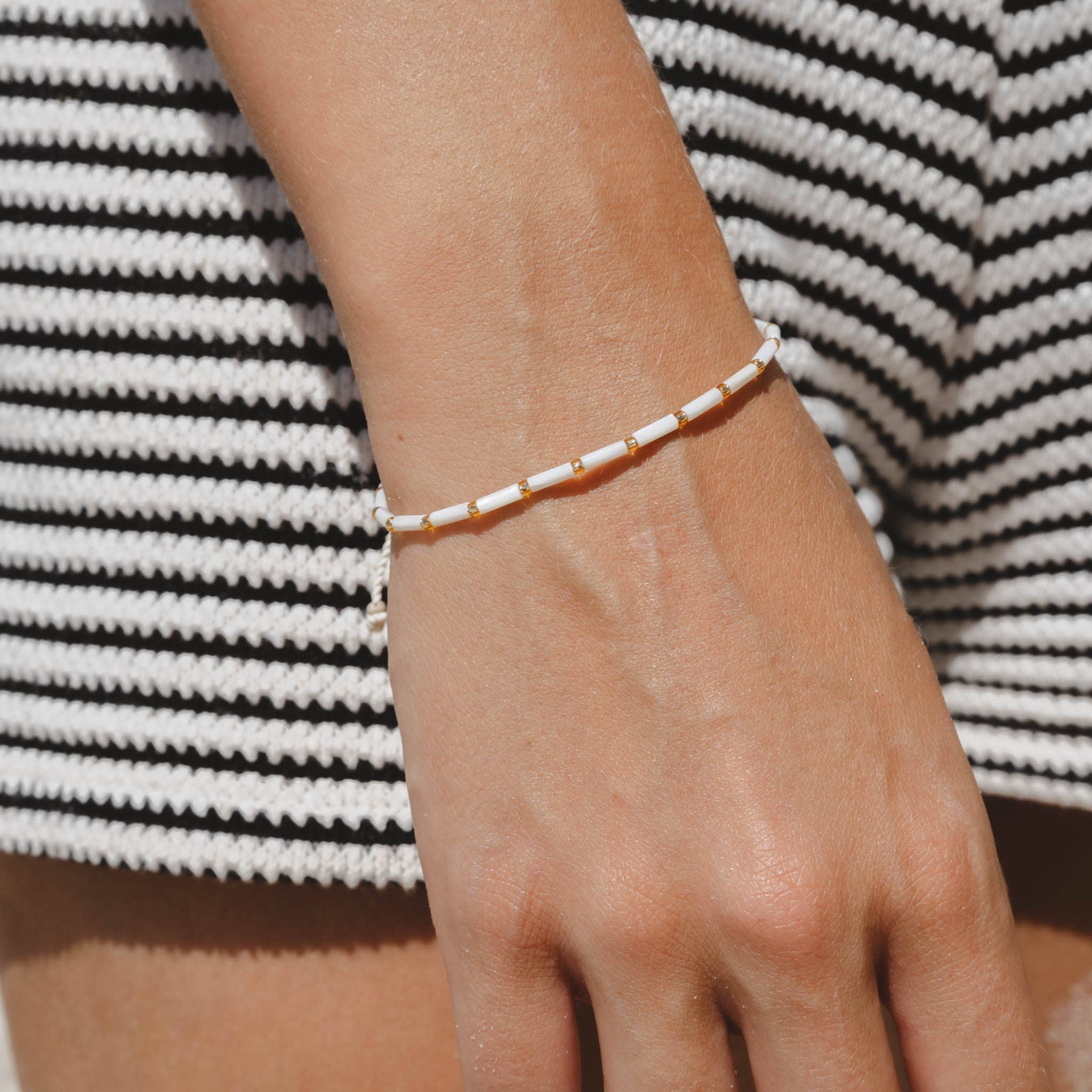 Cahaya Adjustable Beaded Bracelet Heart/Star