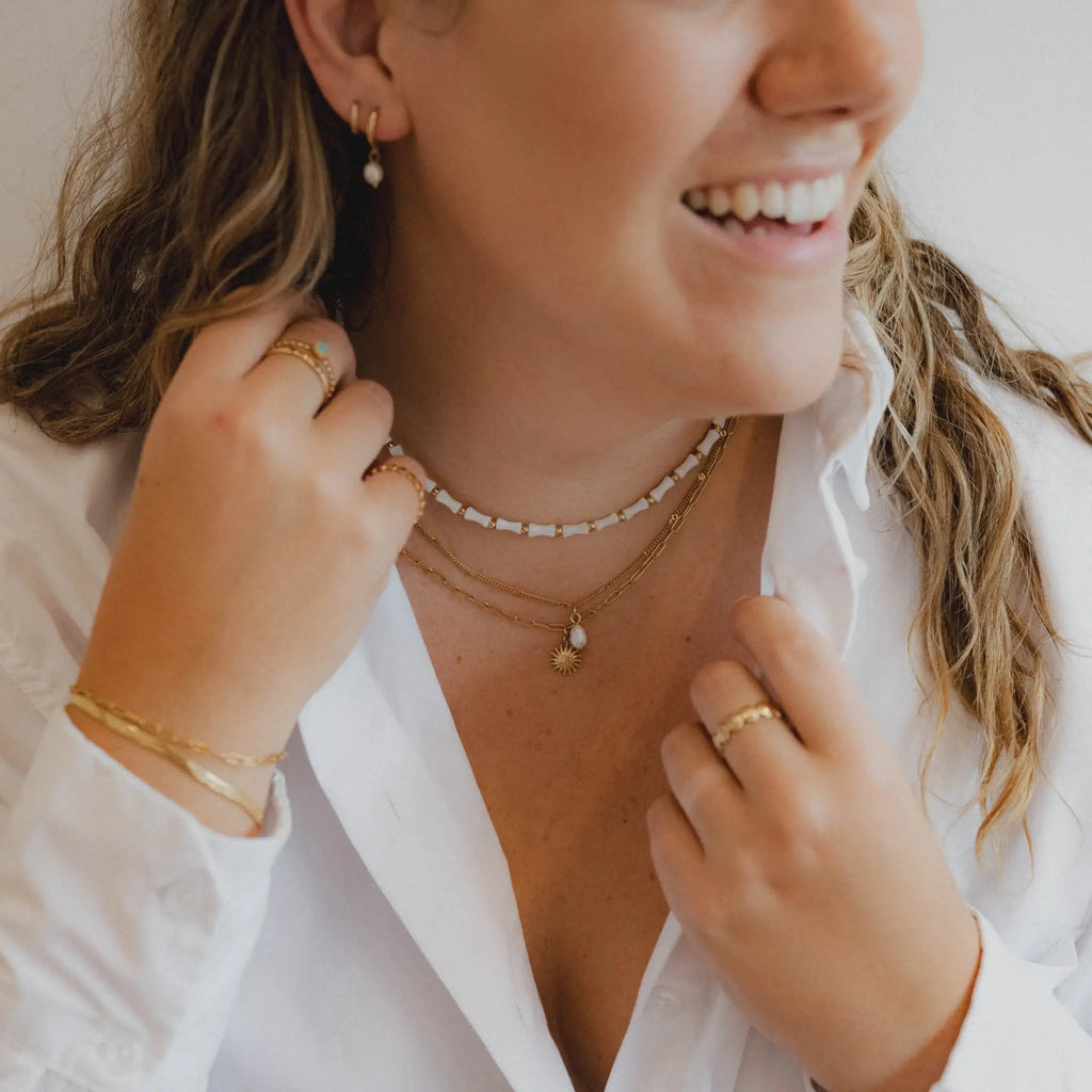 Pearl Drop Necklace | Stainless Steel