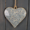 Blue Metal Hanging Heart