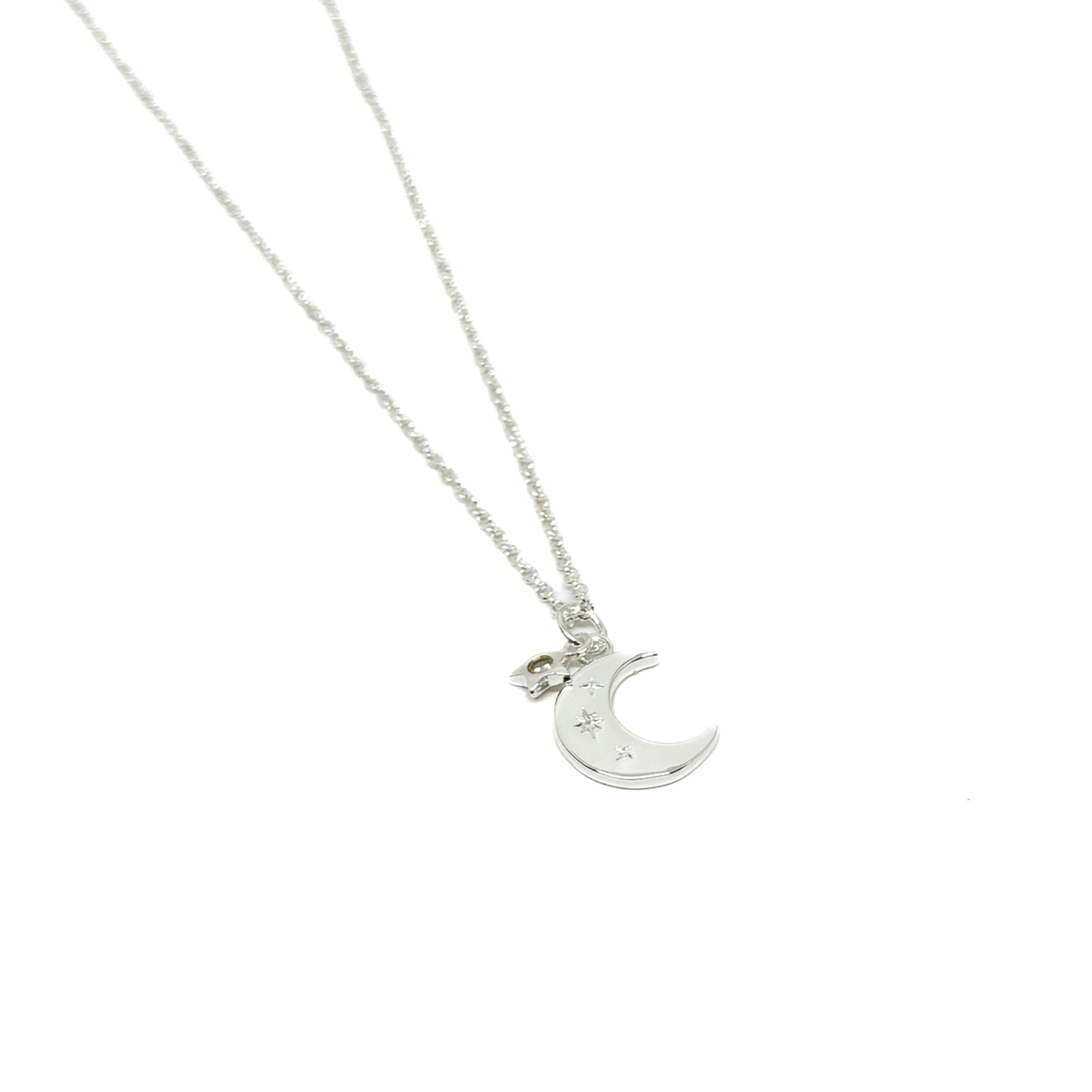 Harwin Moon & Star Necklace - Silver