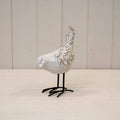 Glazed Ceramic Bird Ornament With Texture Detail
