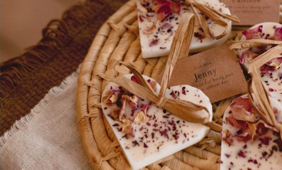 Scented Heart Decoration in
Rose & Lemon Leaf