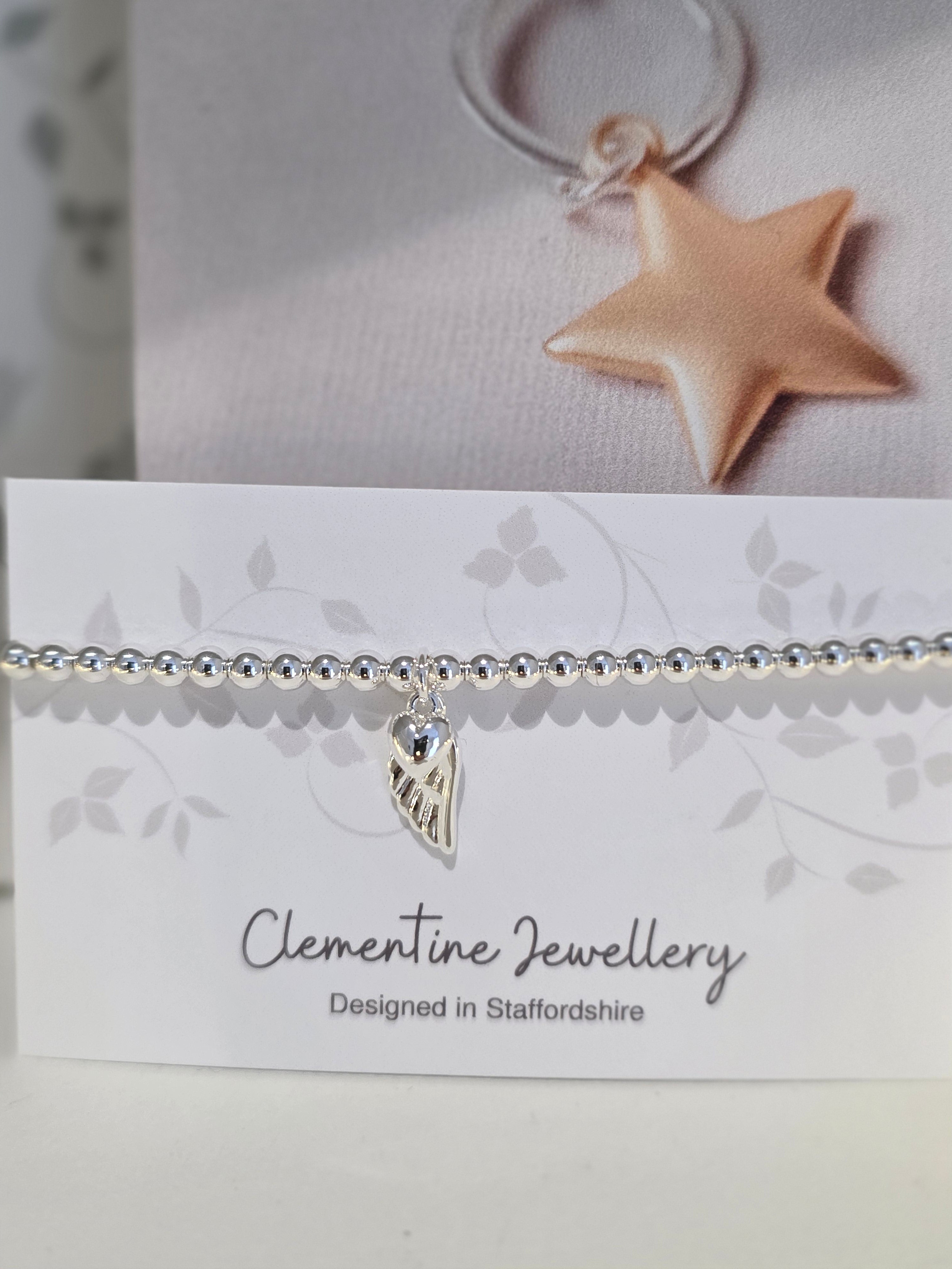 Sophia Angel Wing Bracelet - Silver