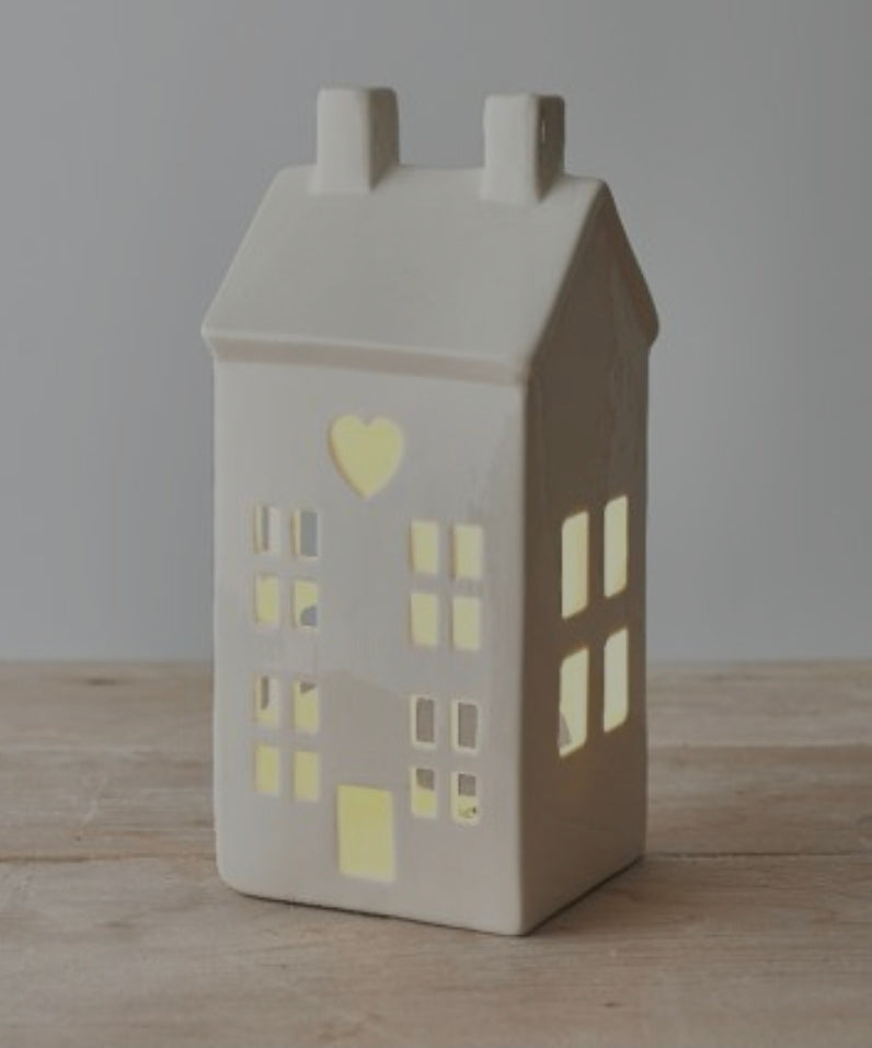 Tall Ceramic T-Light House