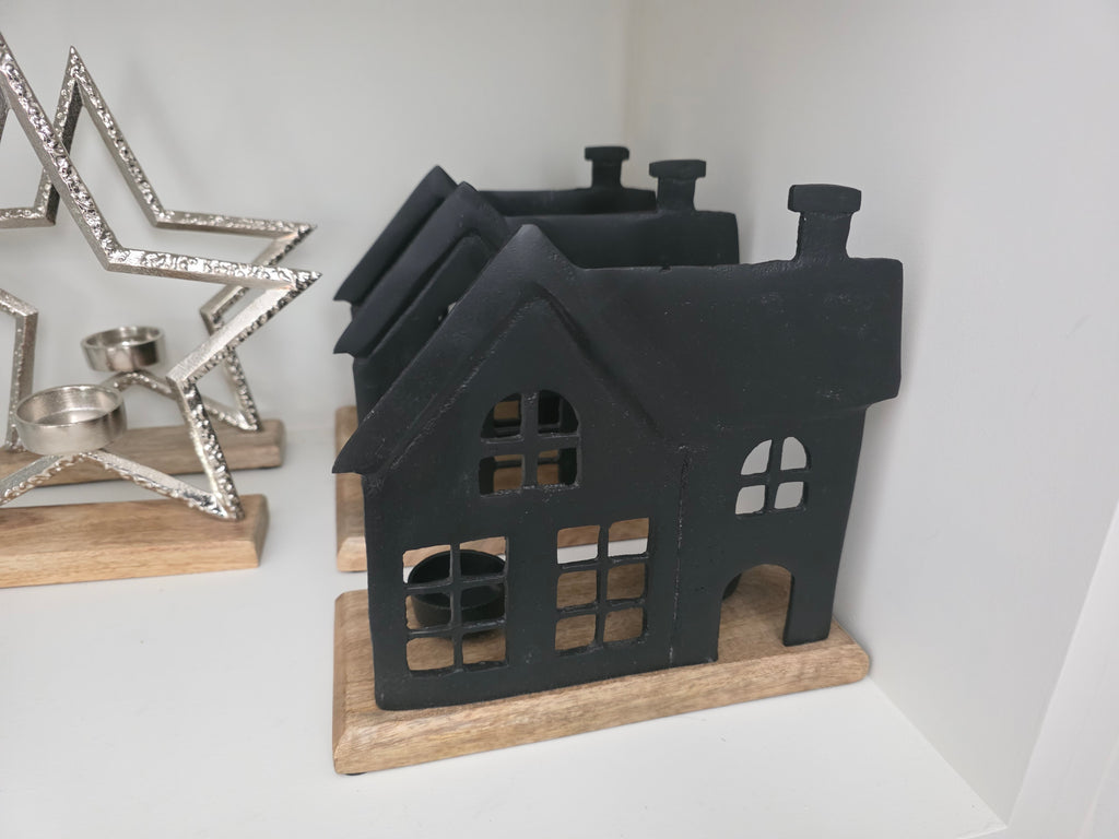 Black House Festive T-Light Holder