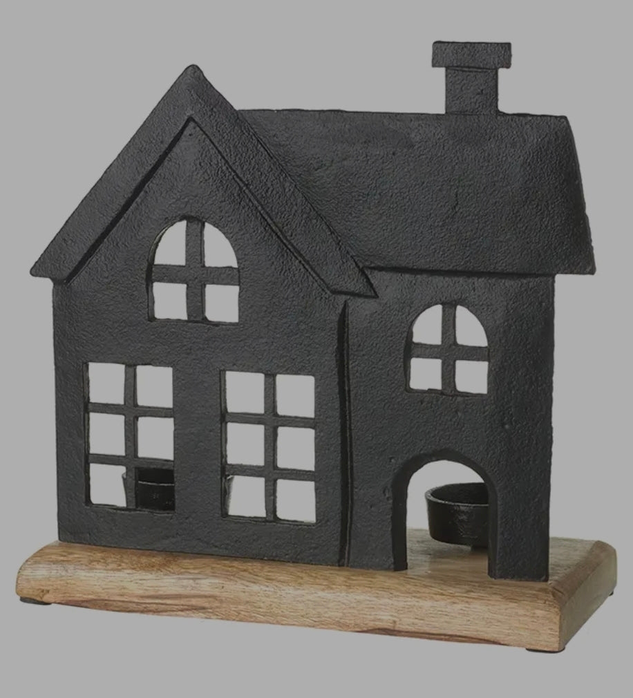 Black House Festive T-Light Holder