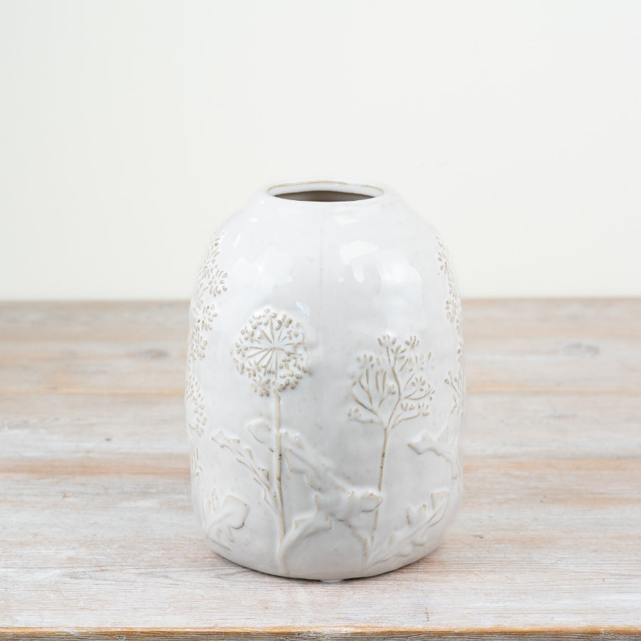 Embossed Flower Vase