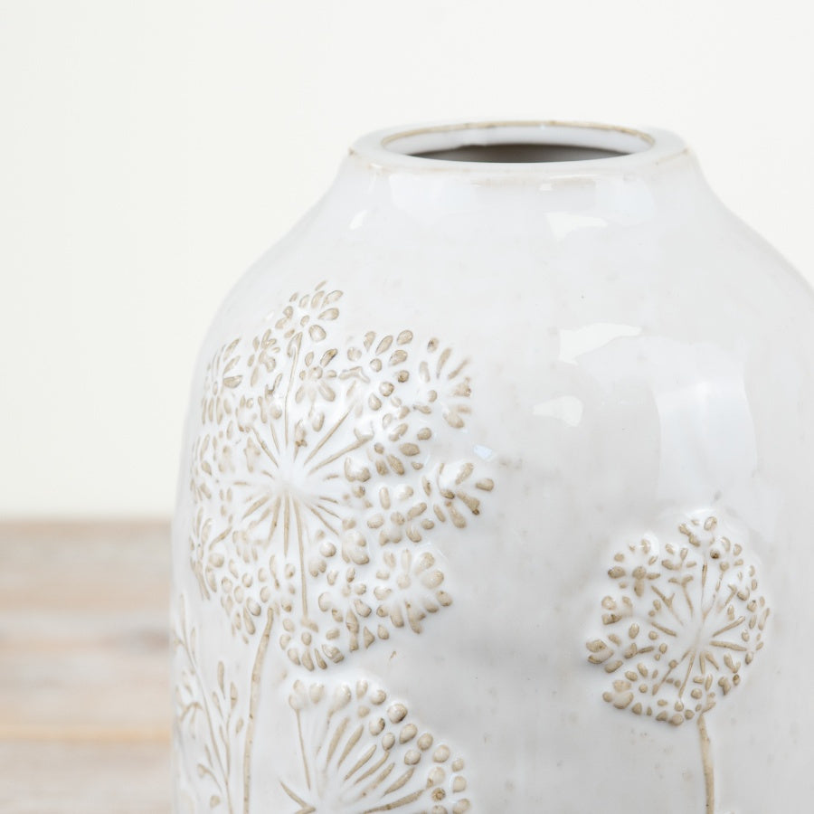 Embossed Flower Vase
