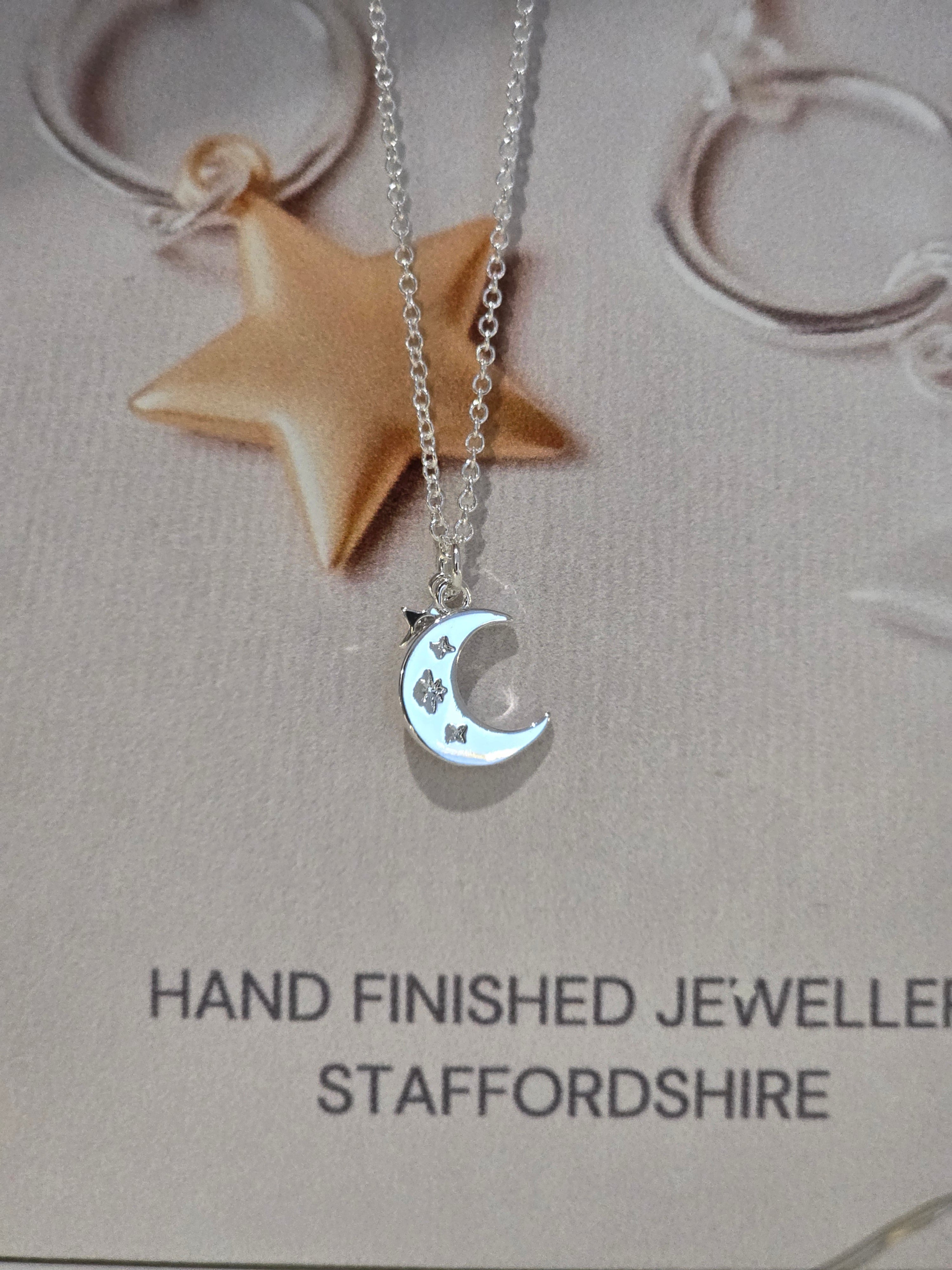 Harwin Moon & Star Necklace - Silver
