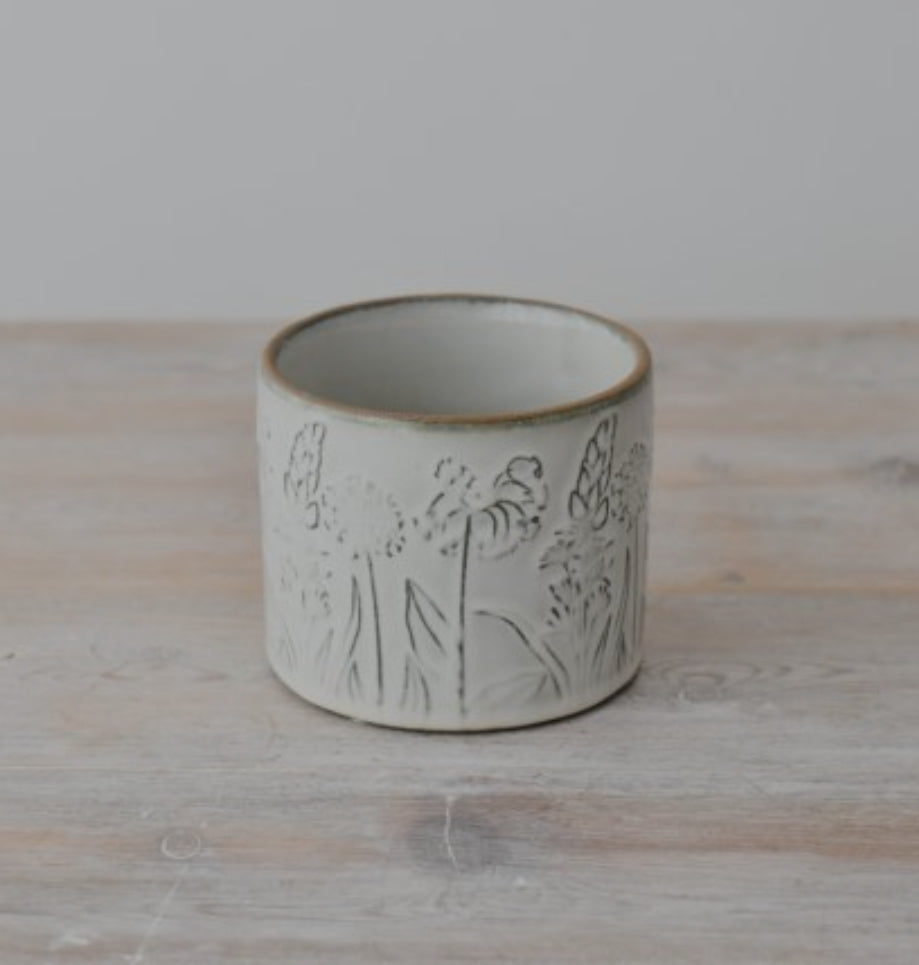 Small Flower Design Plant Pot, 11cm