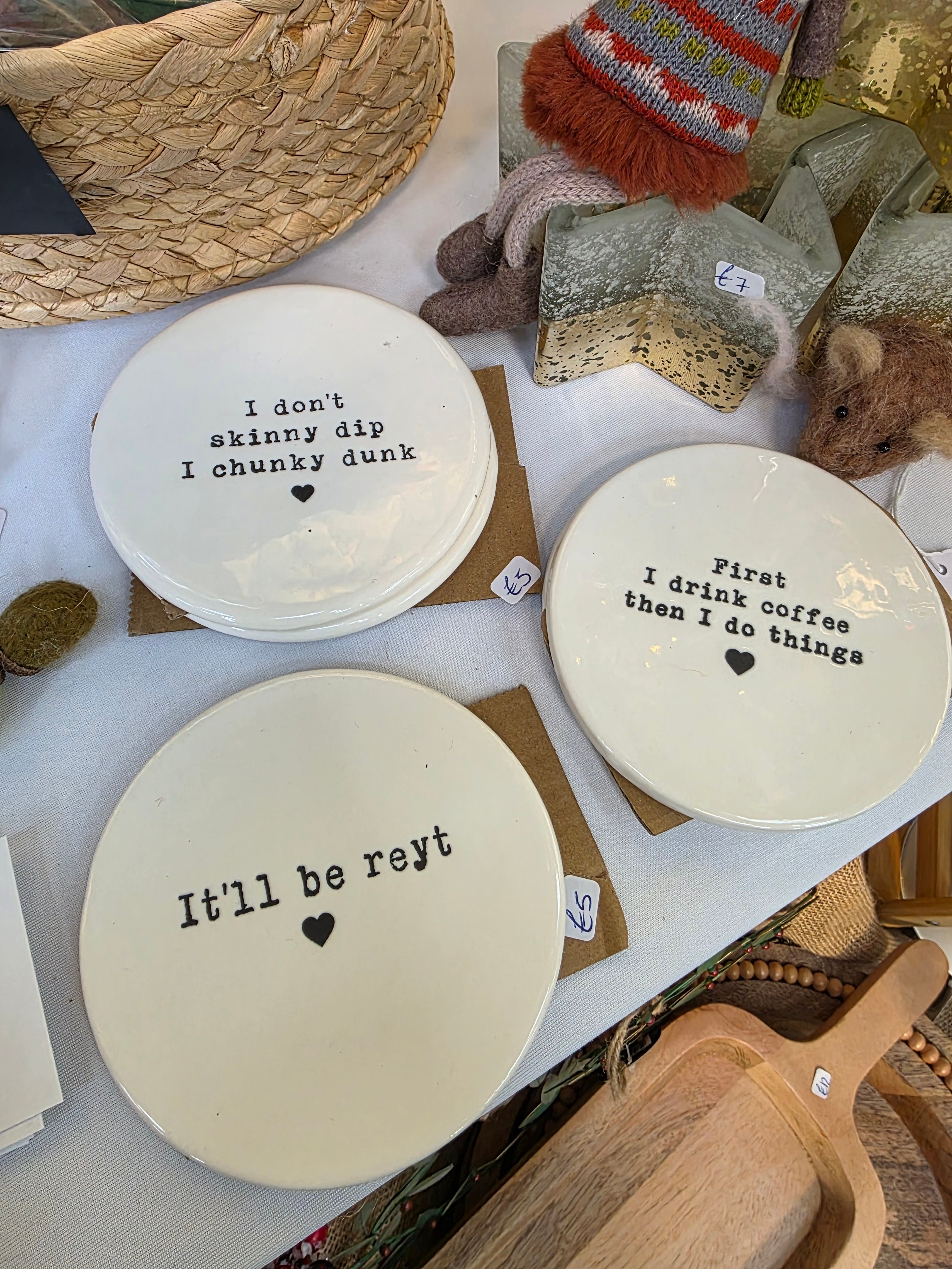 First I Drink Coffee Coaster