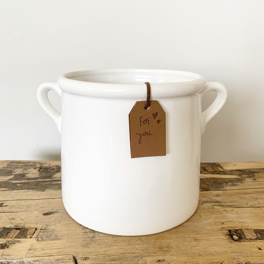 For You White Pot, 13cm