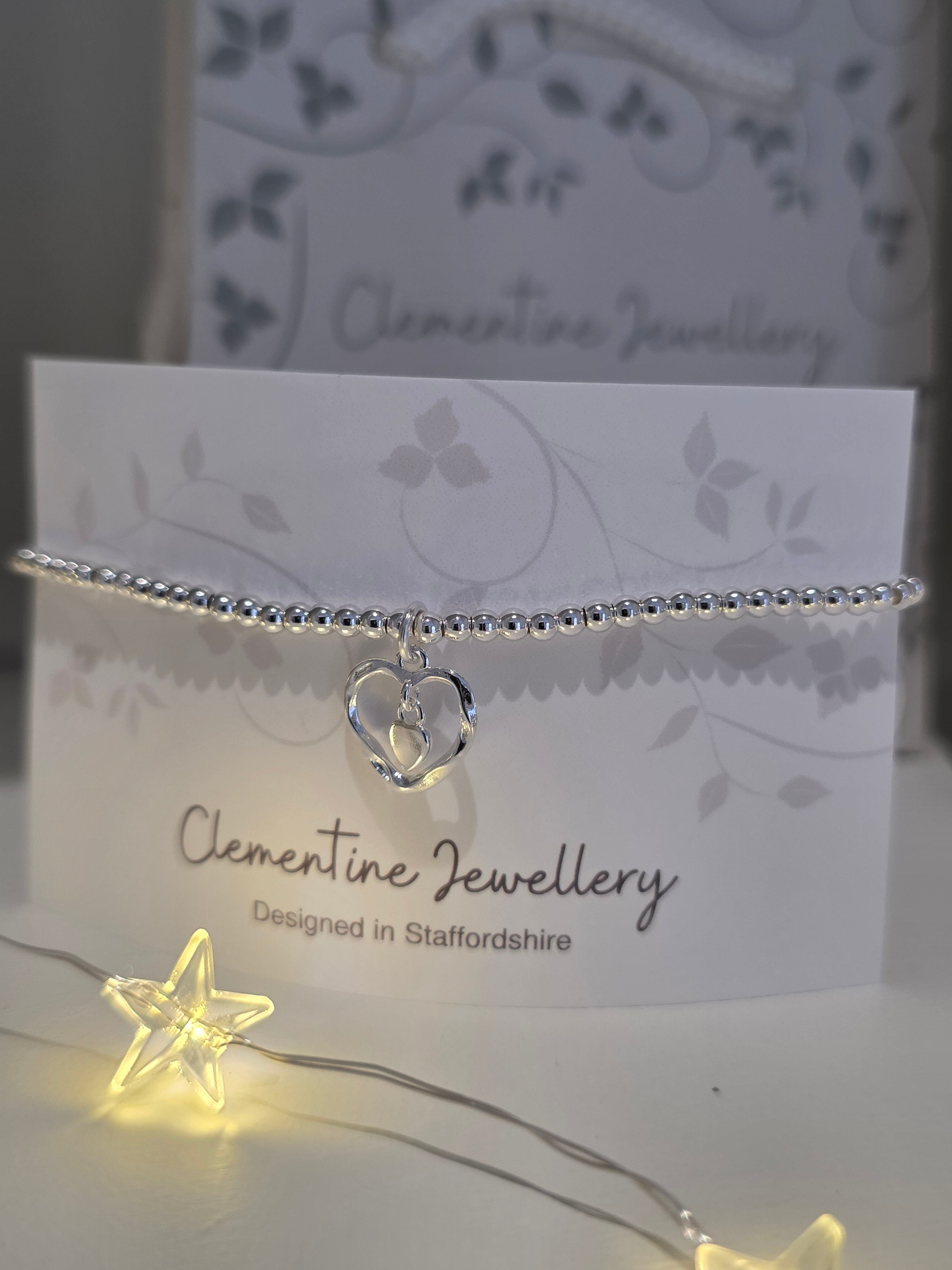 Avery Heart Bracelet - Silver