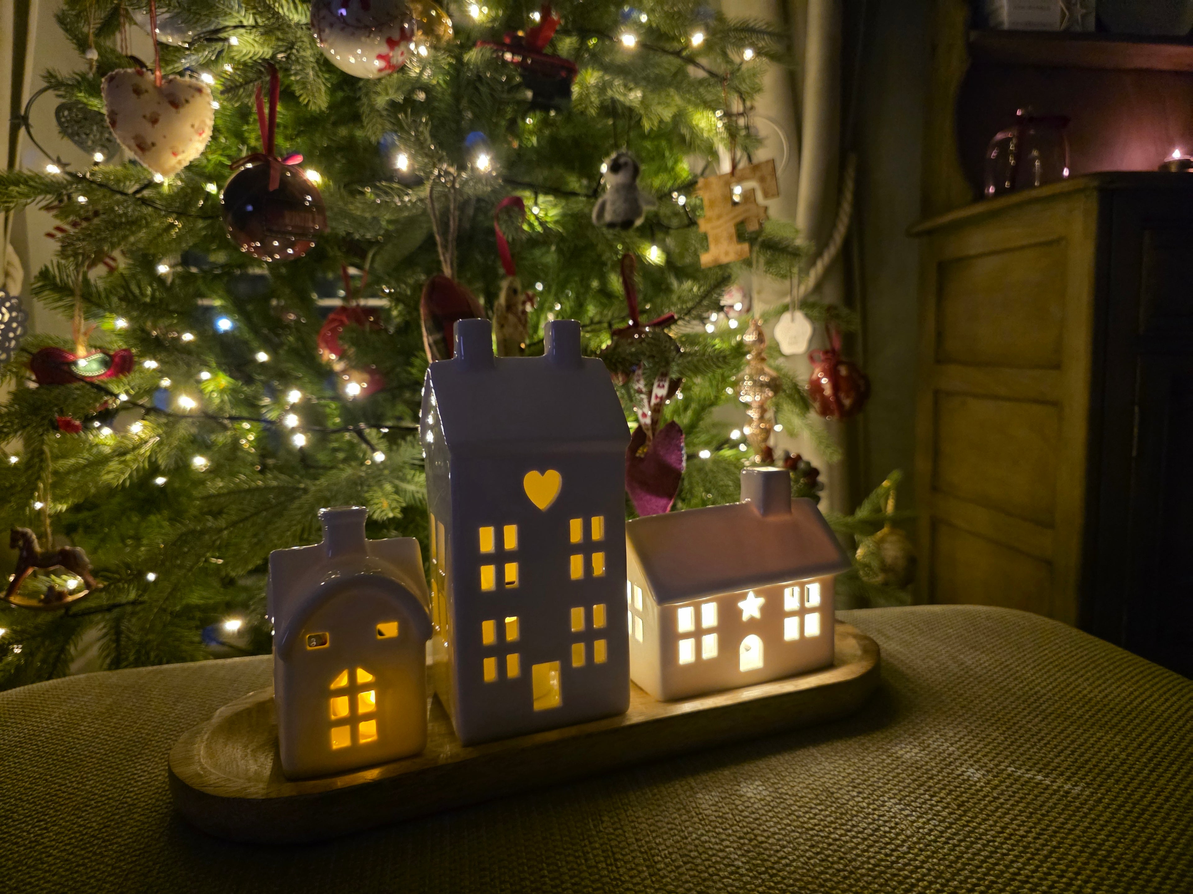 Tall Ceramic T-Light House