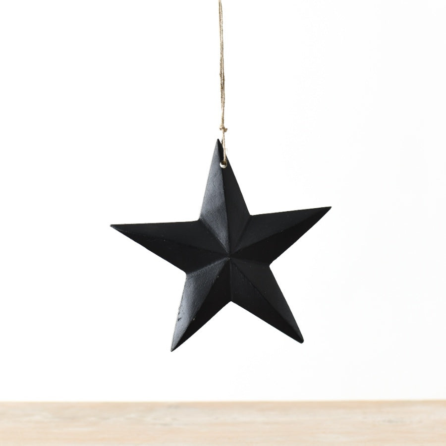 Small Black Wooden Nordic Star
